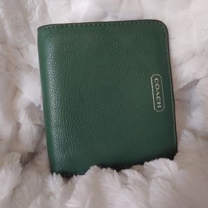 Green authentic Coach wallet